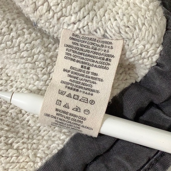 Free People Utility Army zip up hooded distressed lined lightweight jacket SZ S - Picture 11 of 16